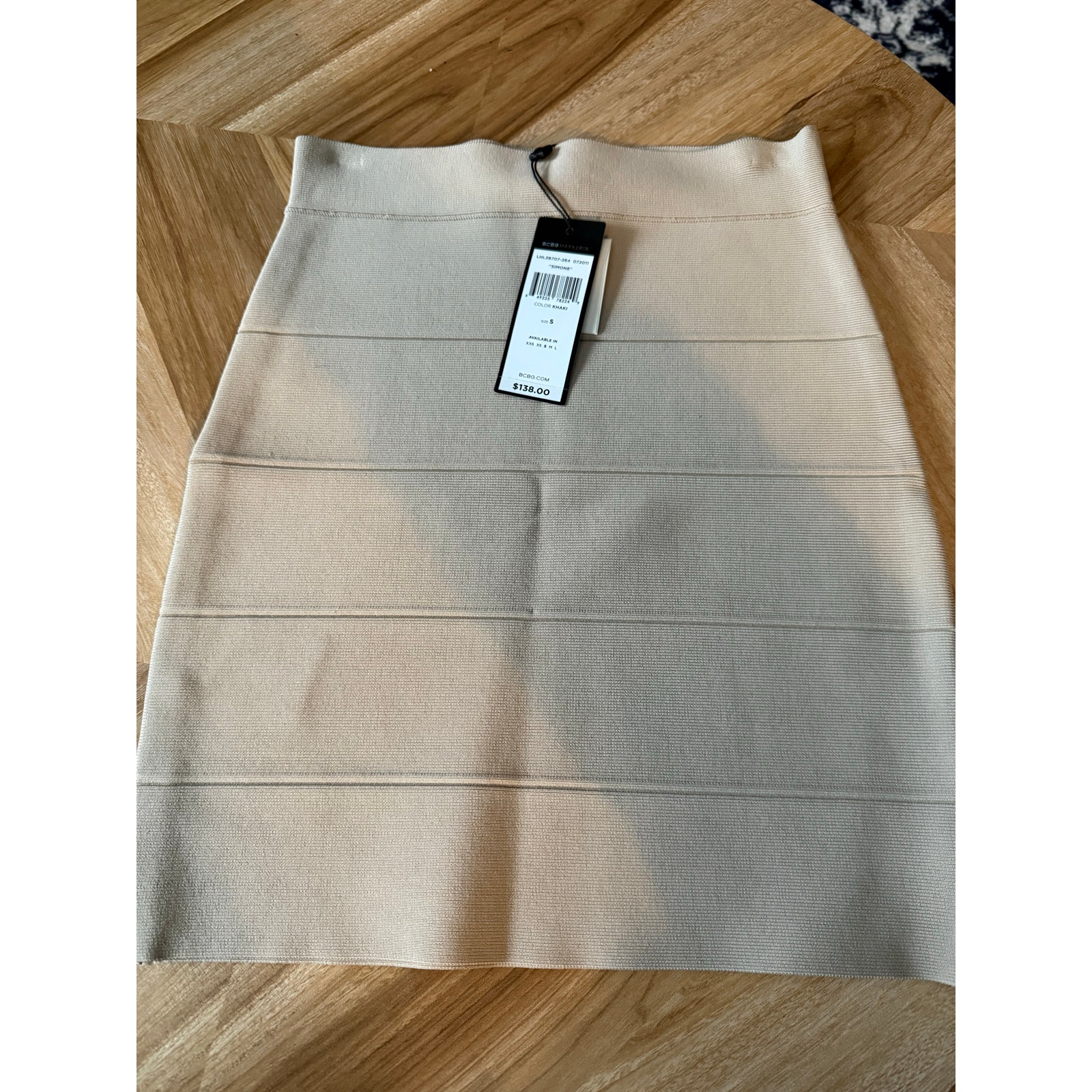 Nwt Bcbgmaxazria Simone Khaki Body-Con Skirt Sz. 6
